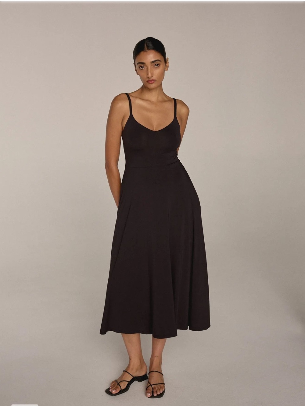 NEW Hara The Label Pia Dress Charcoal XSmall Bamboo